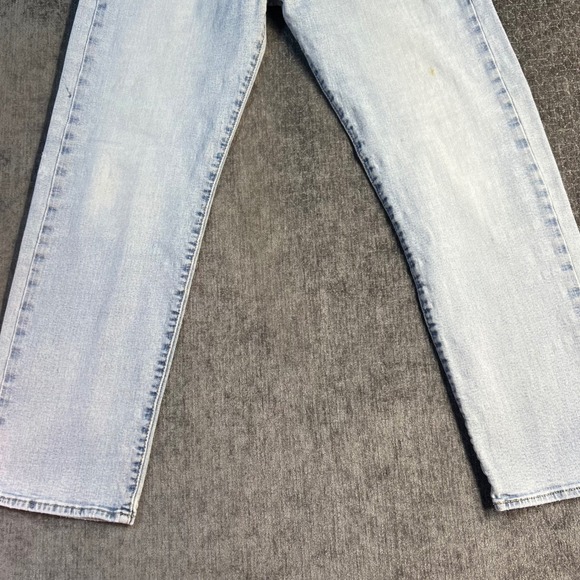 Levi's 501 Original Button Fly Jeans Men's Light Wash Distressed Size 34x - Picture 10 of 10